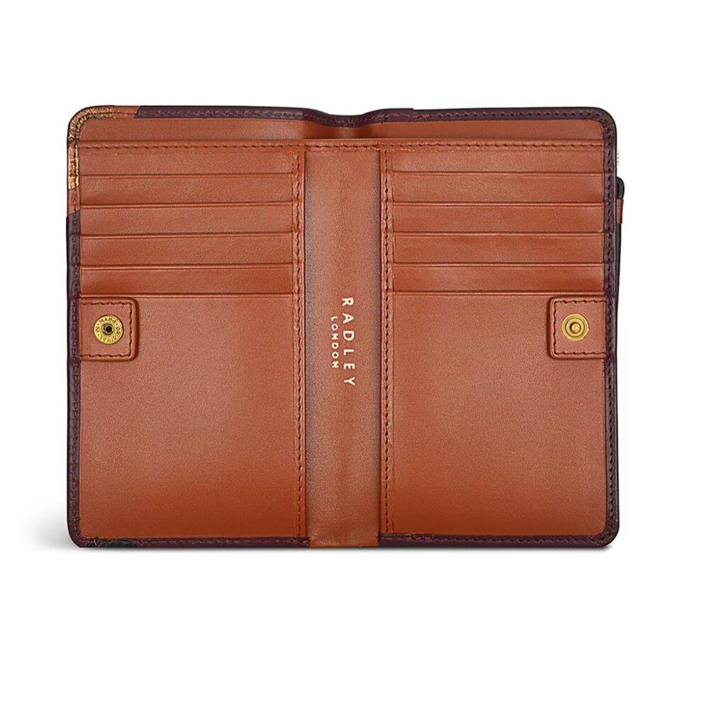 Radley London Scottie Dog Leather Wallet Zip Around Burgundy - Picture 4 of 12